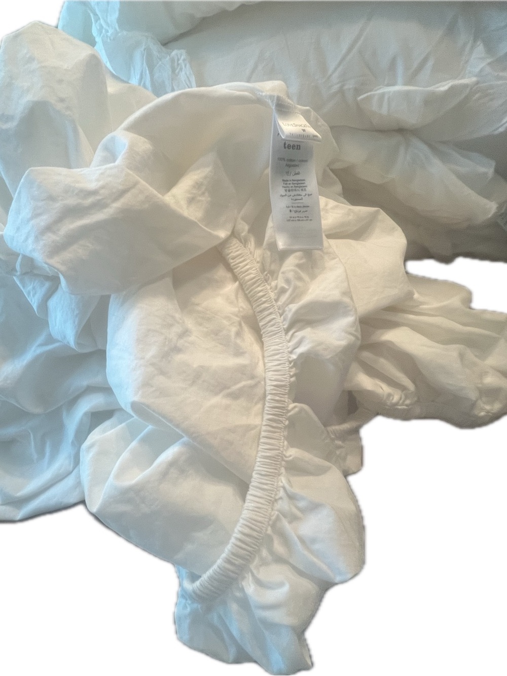 Pottery Barn Teen LoveShackFancy White Cotton Sheet Full Size